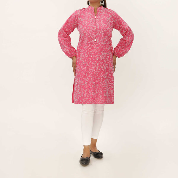 1PC- Unstitched Screen Printed Cotton Shirt US5323