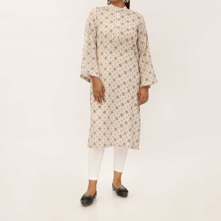 1PC- Unstitched Screen Printed Cotton Shirt US5325