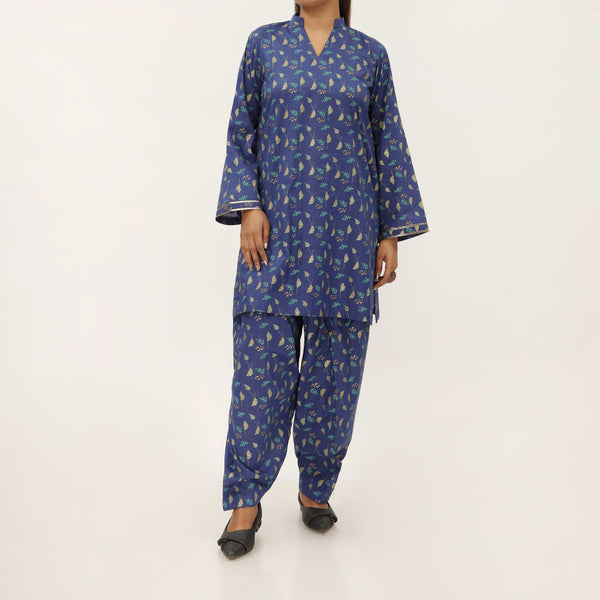2PC- Unstitched Screen Printed Cotton Suit US5332
