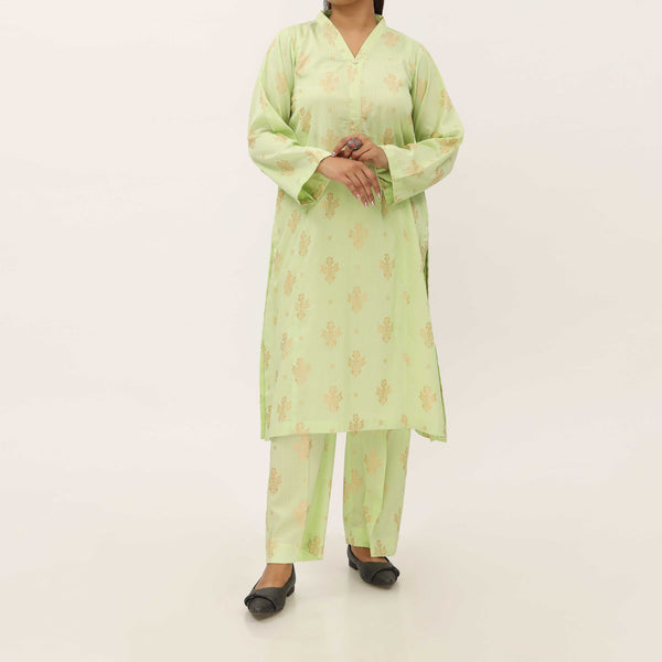 1PC- Unstitched Screen Printed Cotton Shirt US5337