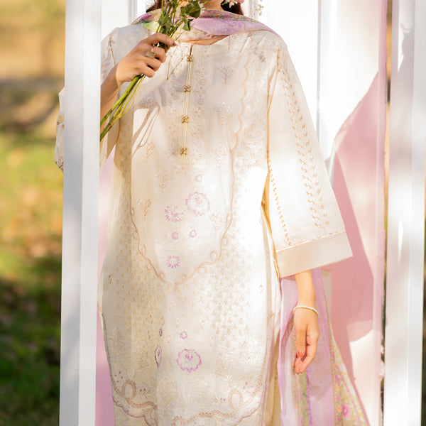 3PC- Unstitched Embroidered Lawn Suit US5380