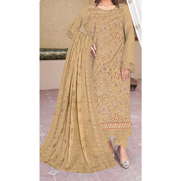 3PC- Unstitched Embroidered Lawn Suit US5399