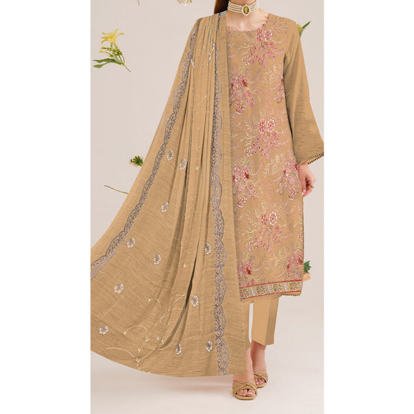 3PC- Unstitched Embroidered Lawn Suit US5407