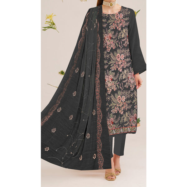 3PC- Unstitched Embroidered Lawn Suit US5409
