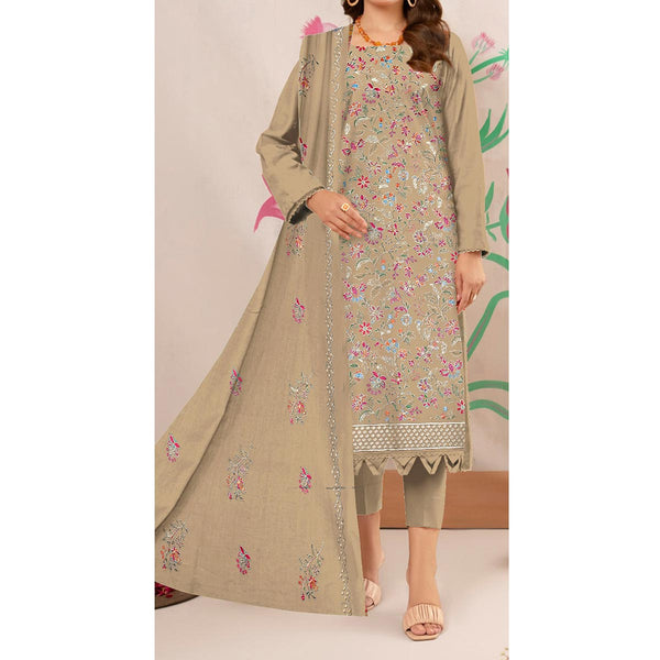 3PC- Unstitched Embroidered Lawn Suit US5423