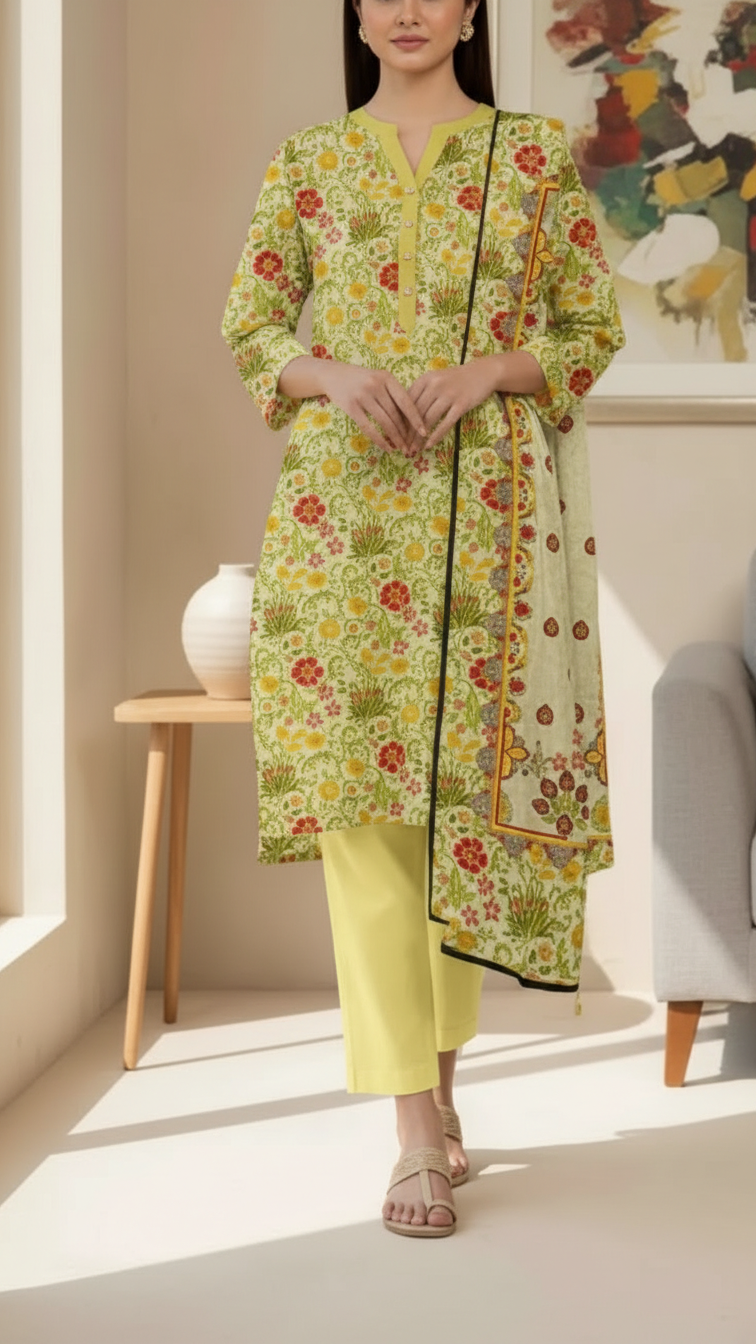 3PC Unstitched Printed Suit US5467