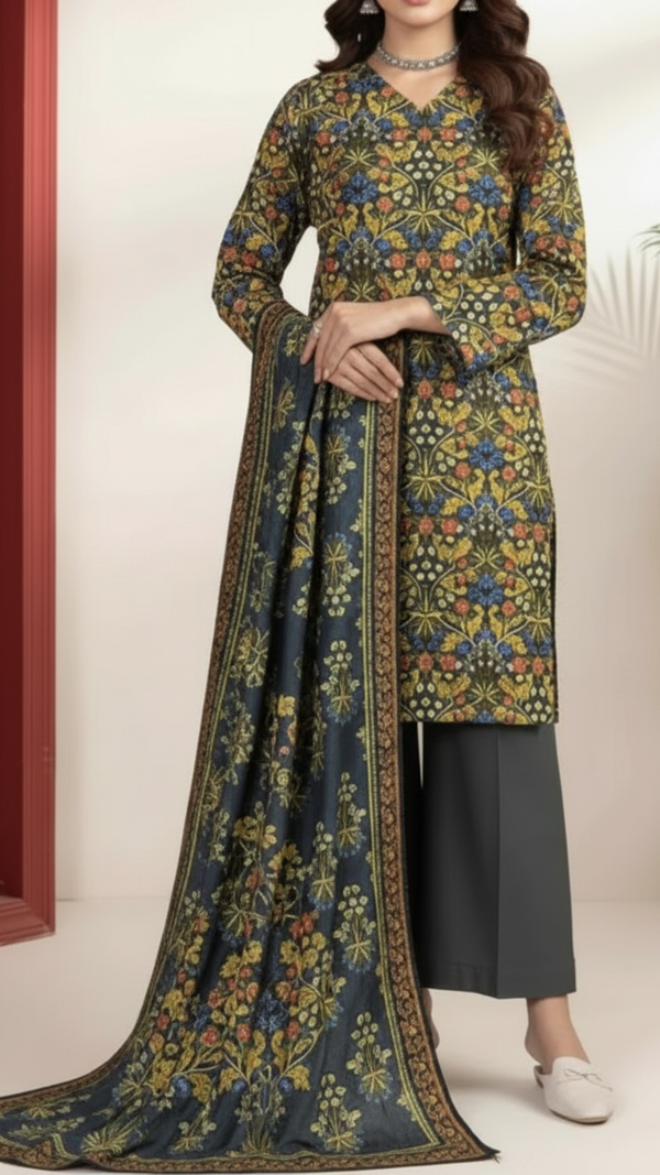 3PC Unstitched Printed Suit US5472