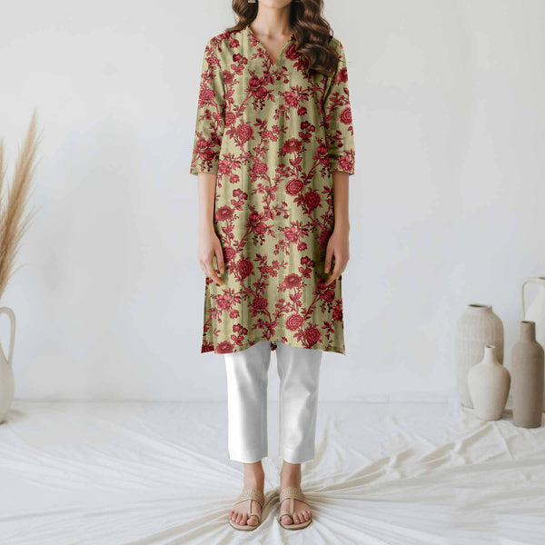 Unstitched Printed Cotton Cambric Shirt US5475