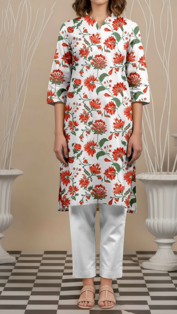 Unstitched Printed Cotton Cambric Shirt US5476