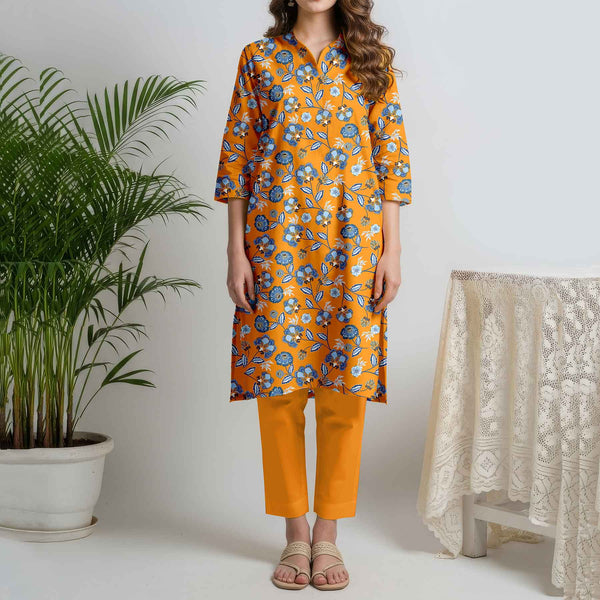 2PC- Unstitched Printed Cotton Cambric suit US5479