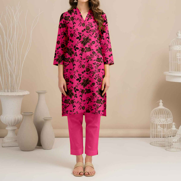 2PC- Unstitched Printed Cotton Cambric suit US5484