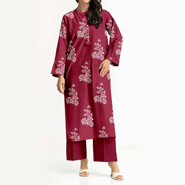 2PC- Unstitched Printed Cotton Cambric suit US5485