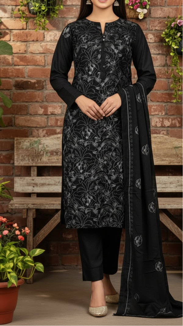 3PC Unstitched Embroidered Suit US5494