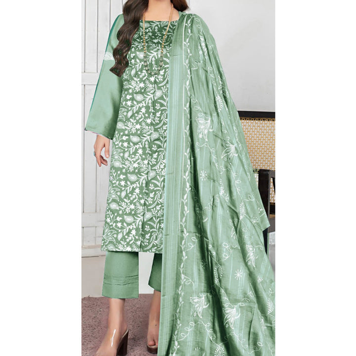 3 PC Unstitched Embroidered Suit