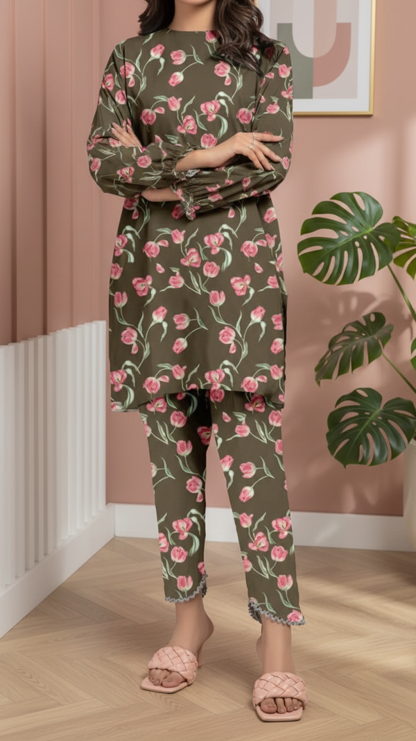 2PC Unstitched Printed Suit US5518