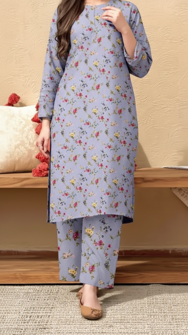 2PC Unstitched Printed Suit US5521