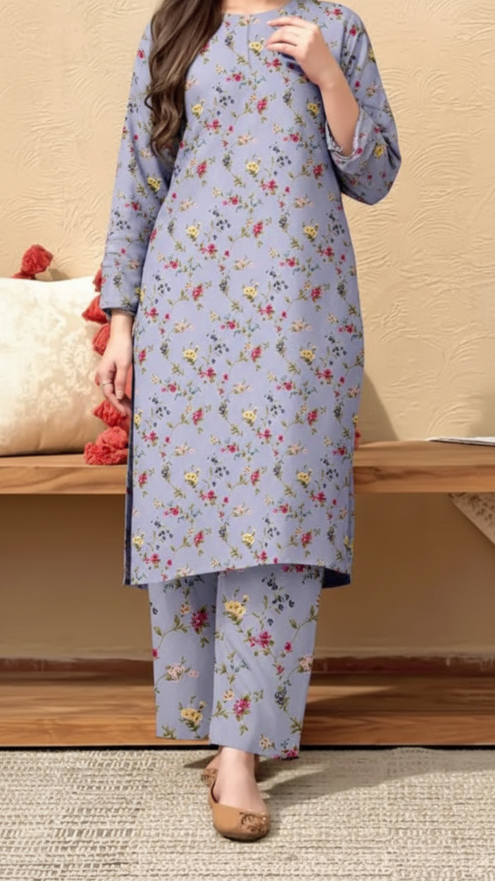 2PC Unstitched Printed Suit US5521