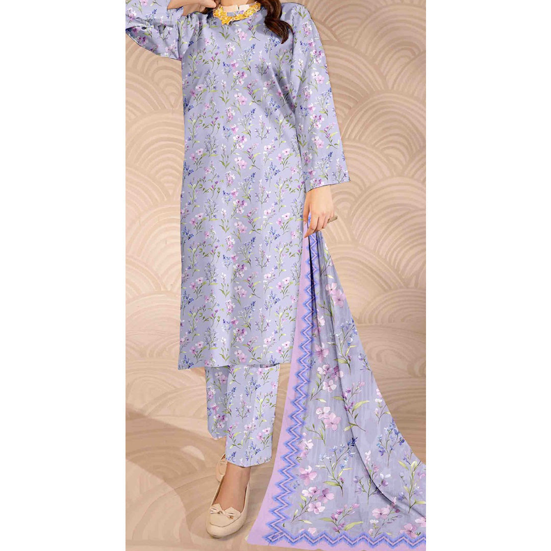 3 PC Unstitched Printed Suit 