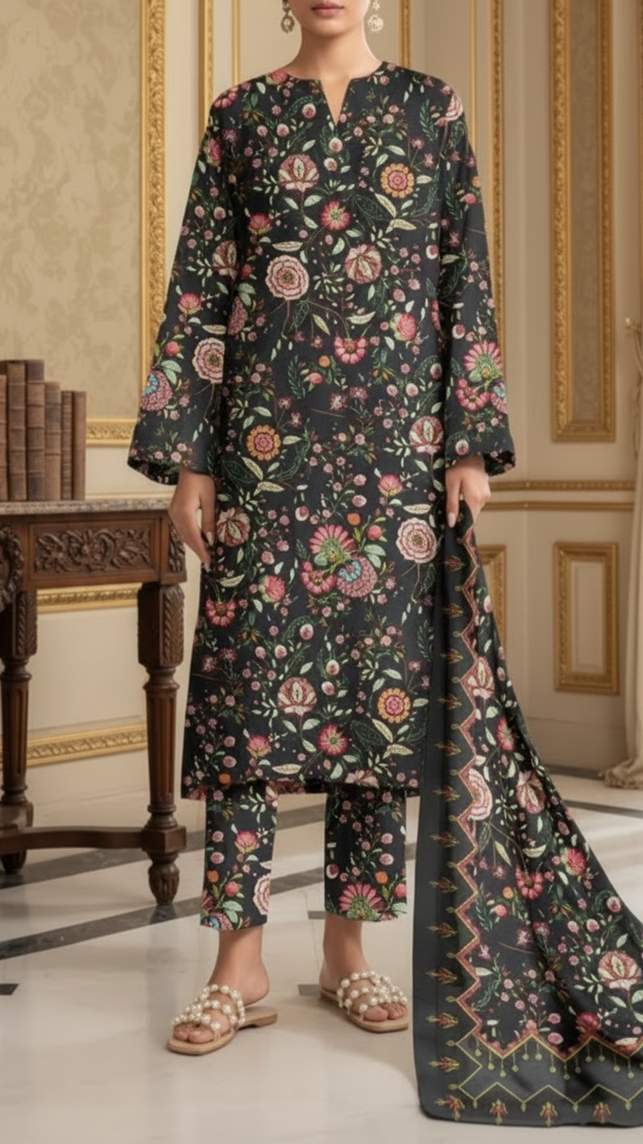 3PC Unstitched Printed Suit US5531