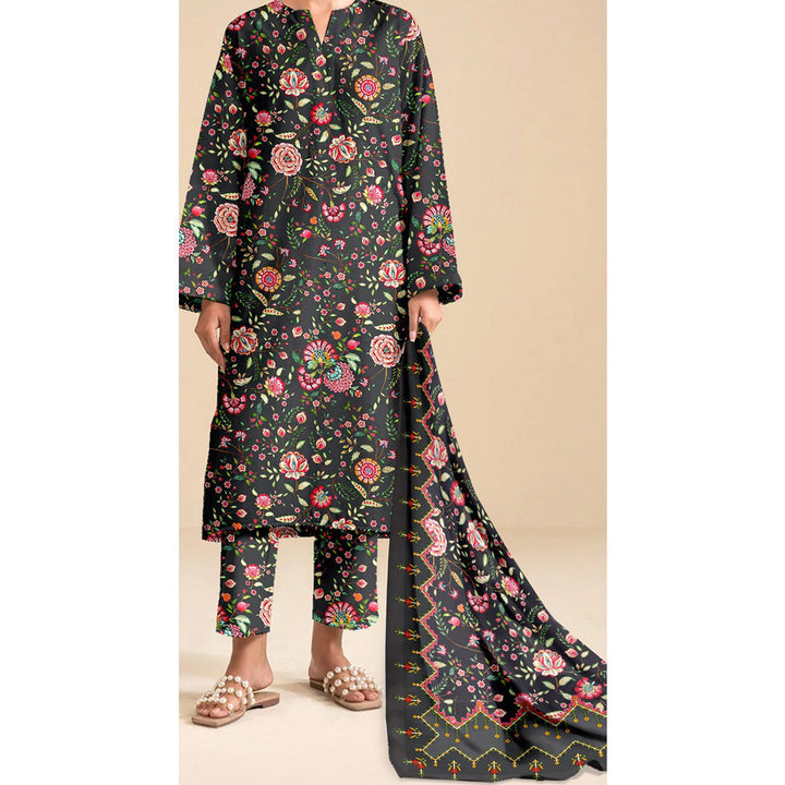 3 PC Unstitched Printed Suit 