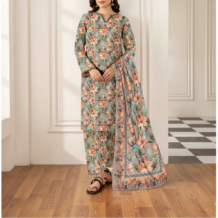 3PC Unstitched Printed Suit US5534