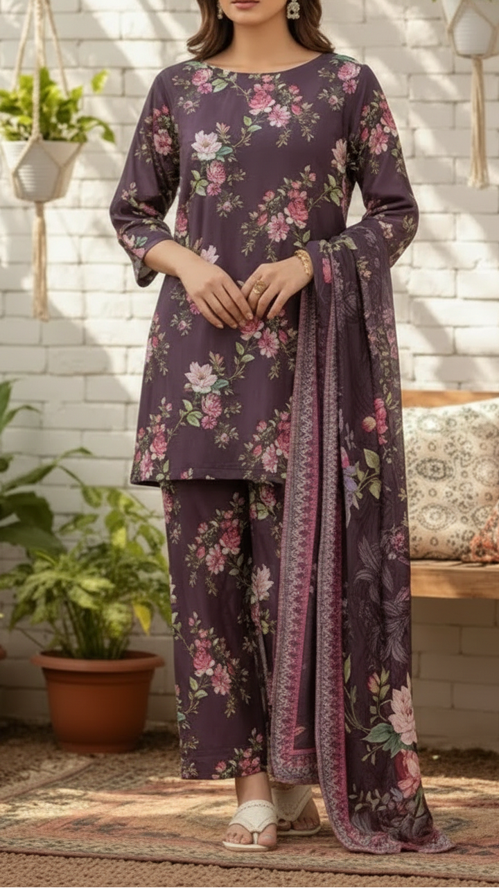 3PC Unstitched Printed Suit US5535