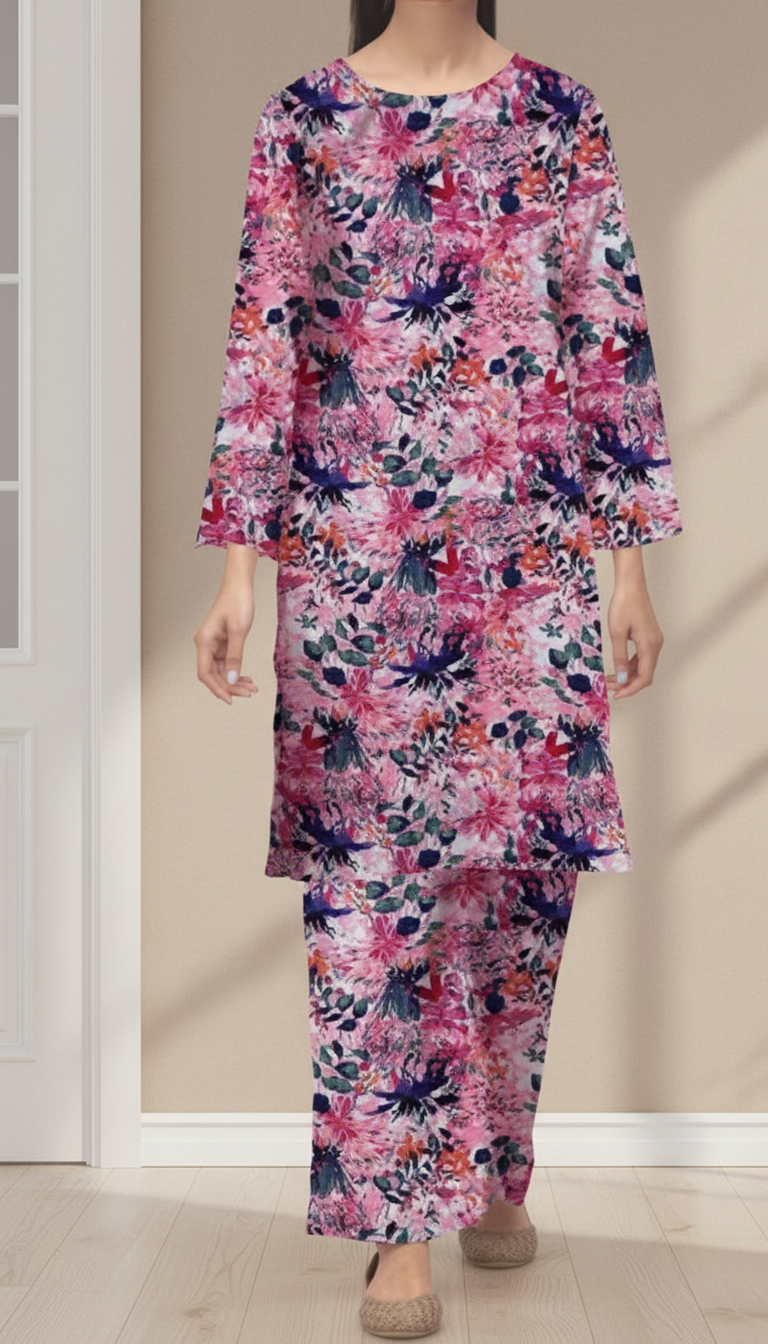 2 PC UnStitched Digital Printed Lawn Suit US6021