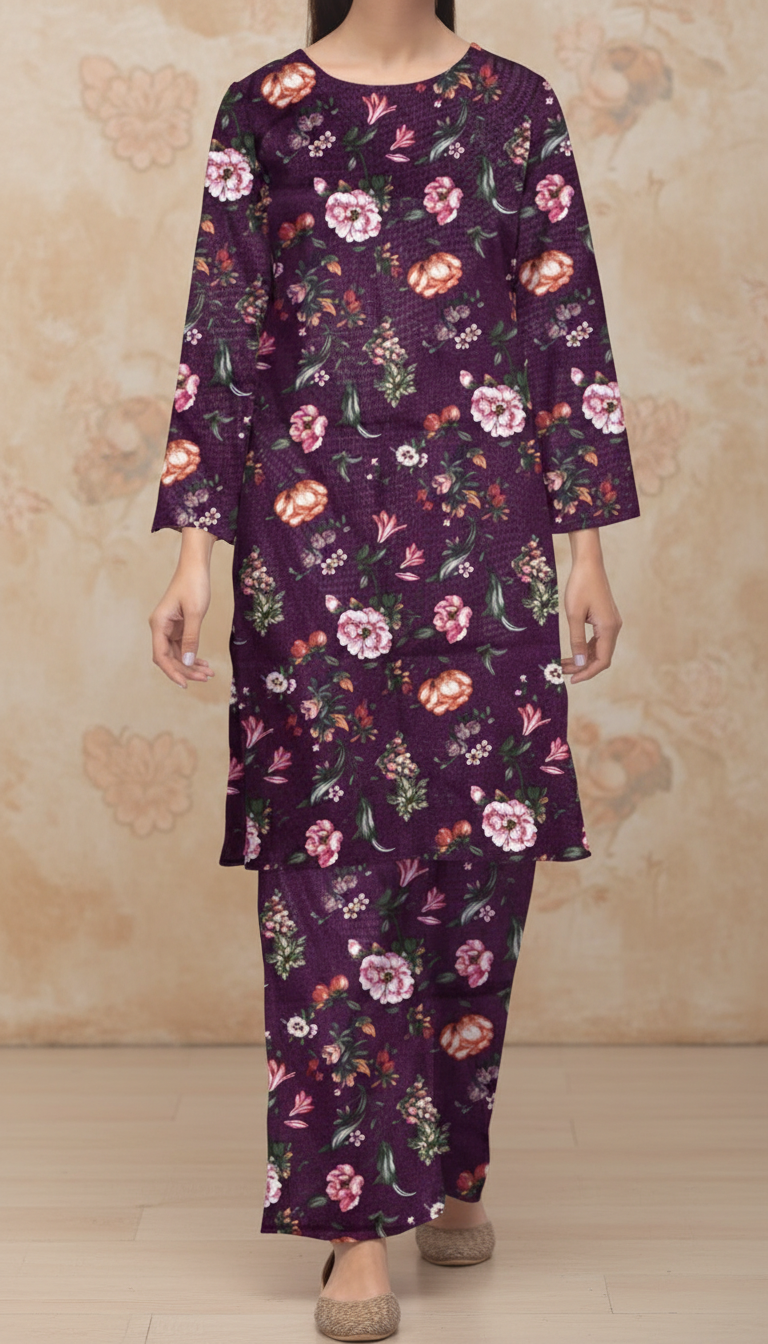 2 PC UnStitched Digital Printed Lawn Suit US6025