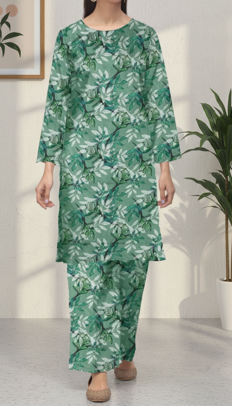 2 PC UnStitched Digital Printed Lawn Suit US6026