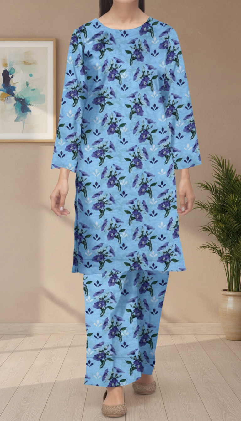 2 PC UnStitched Digital Printed Lawn Suit US6032