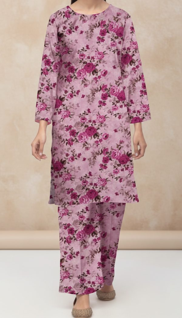 2 PC UnStitched Digital Printed Lawn Suit US6033