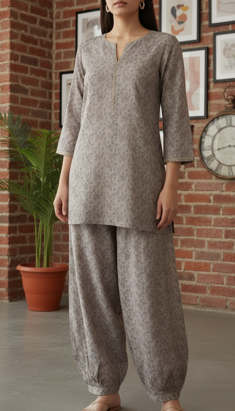 2 PC Unstitched Digital Printed Bana Doriya Lawn Suit US6078