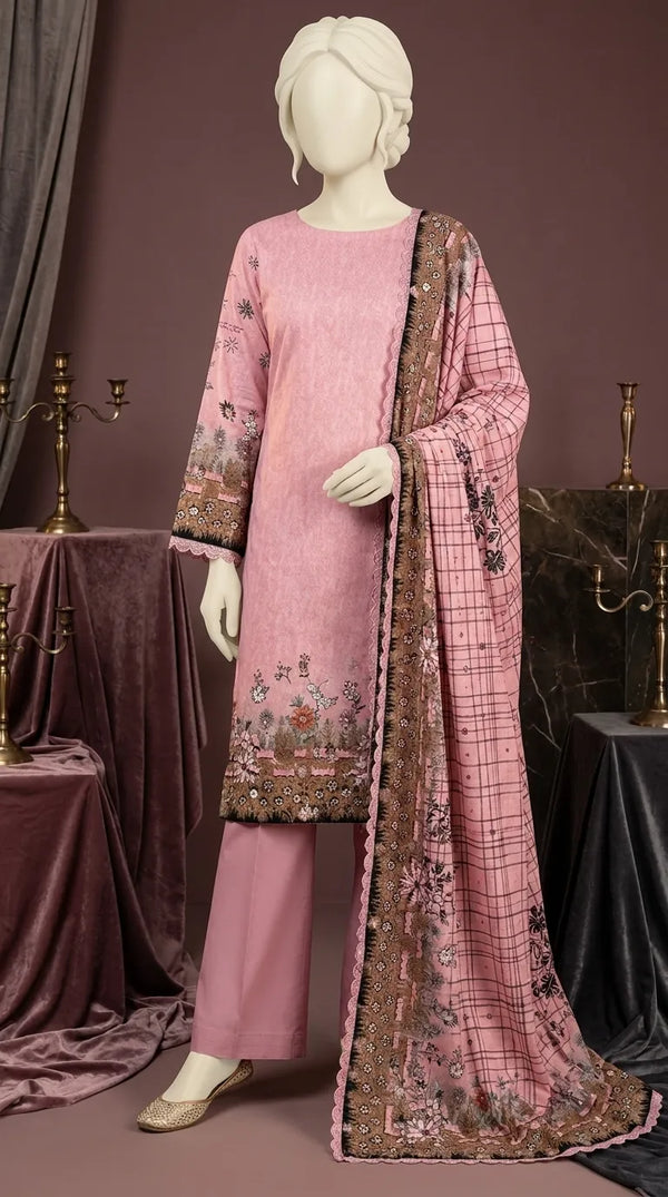 3 PC Digital Printed Lawn Suit US611418