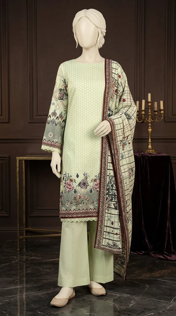 3 PC Digital Printed Lawn Suit US611616