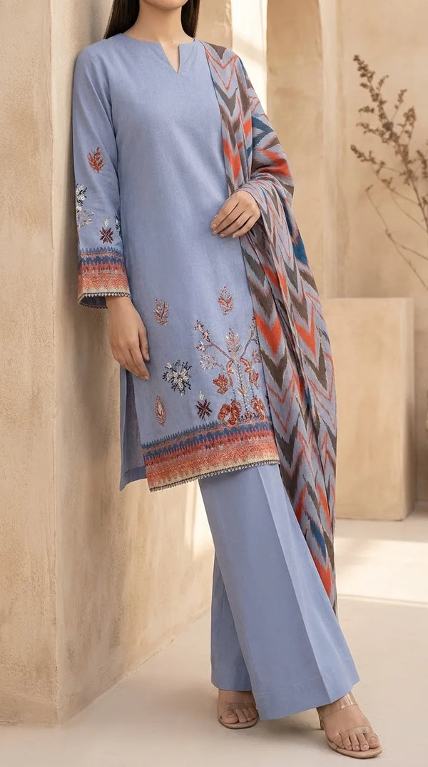 3 PC Digital Printed Lawn Suit US6141