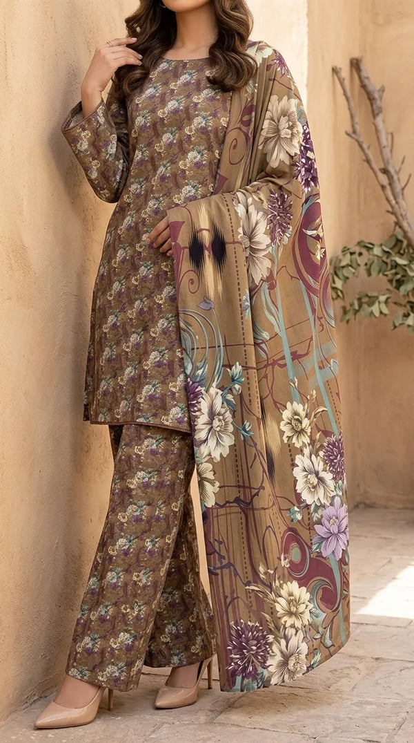 3 PC Digital Printed Lawn Suit US6178