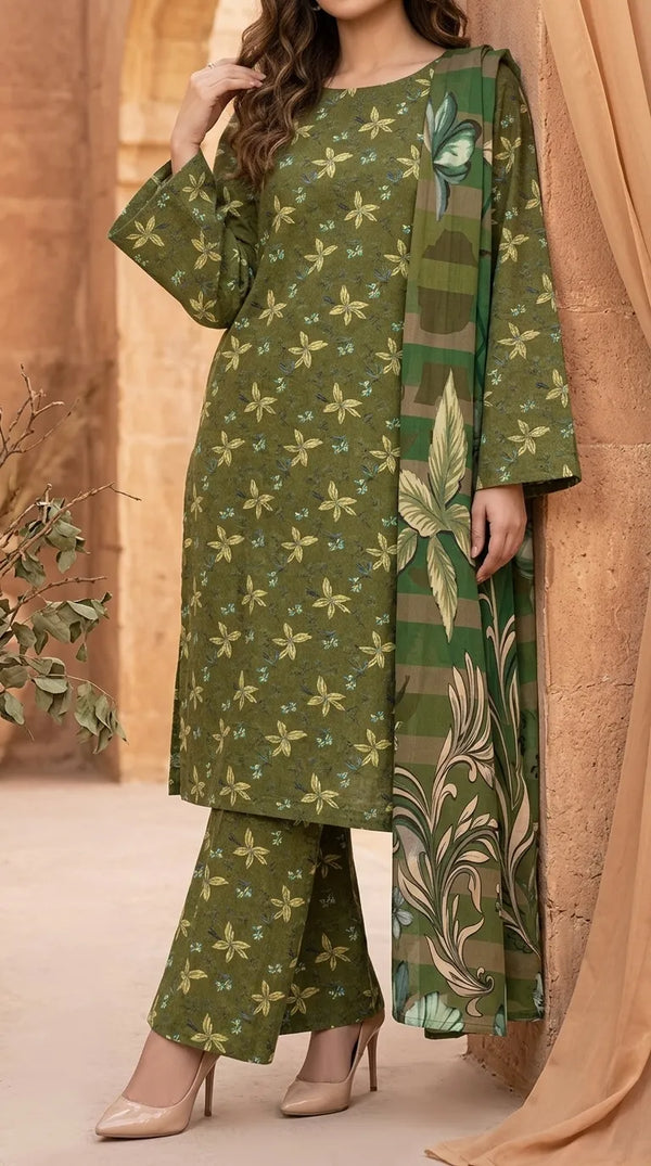 3 PC Digital Printed Lawn Suit US6180