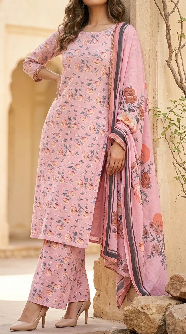 3 PC Digital Printed Lawn Suit US6190
