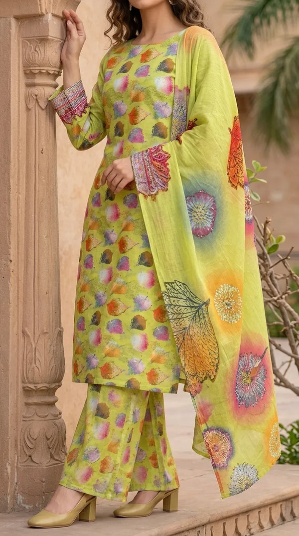 3 PC Digital Printed Lawn Suit US6192