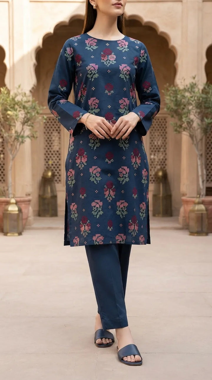 2 PC Unstitched Embellished Lawn Suit US623248