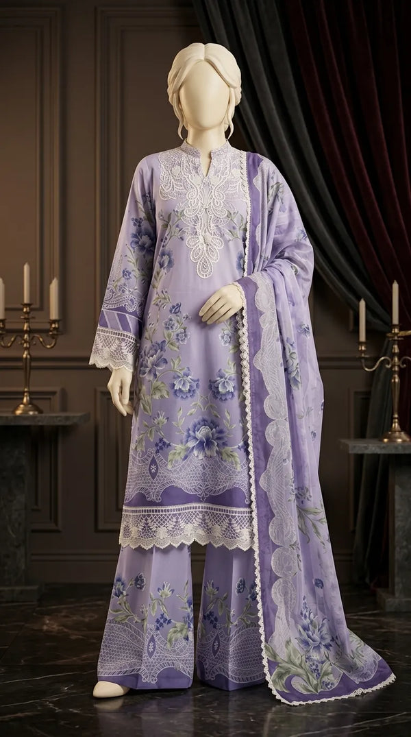 3 PC Digital Printed Lawn Suit US627666
