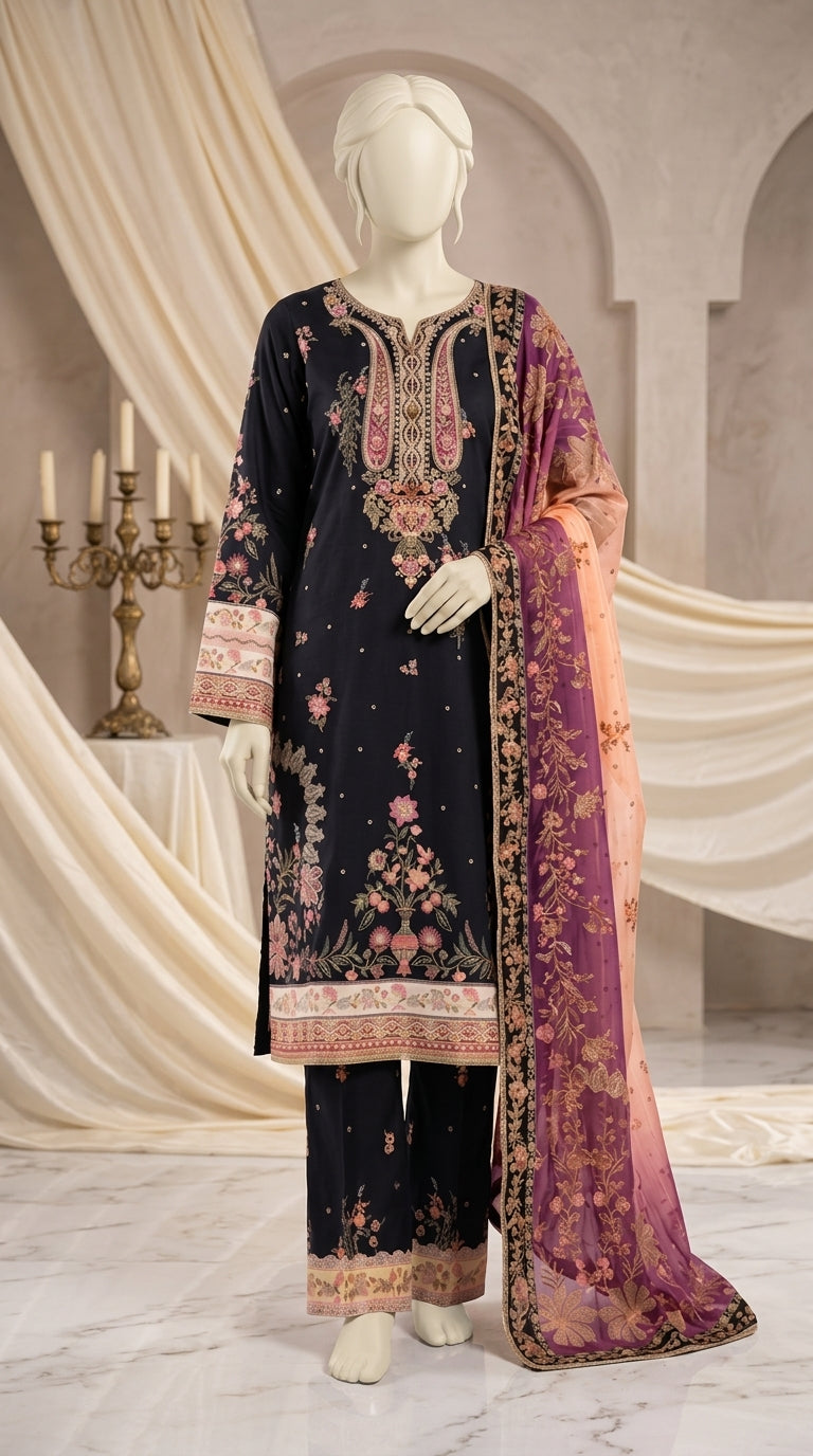 3 PC Digital Printed Lawn Suit US628601