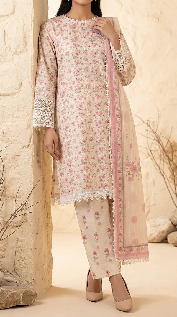 3 PC Digital Printed Lawn Suit US6295