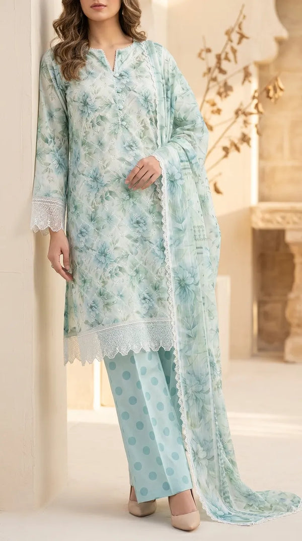 3 PC Digital Printed Lawn Suit US6306