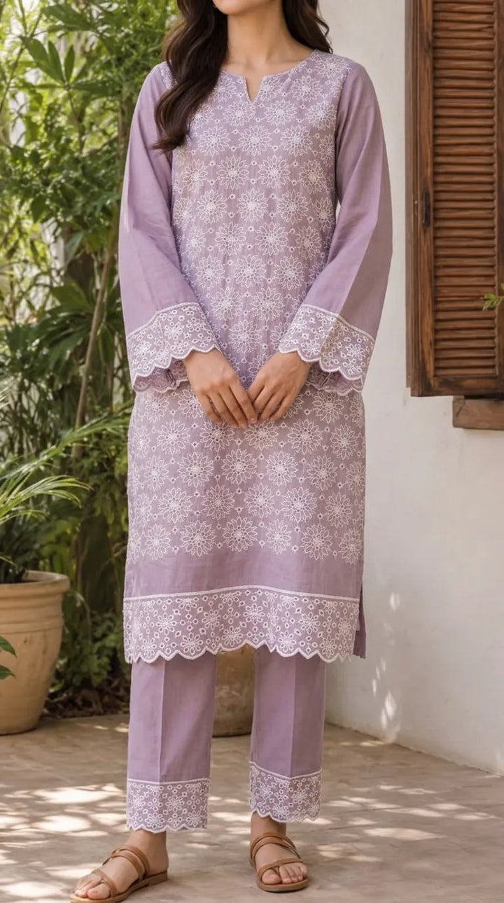 2 PC Unstitched Embroidered Khaddar Suit US638266