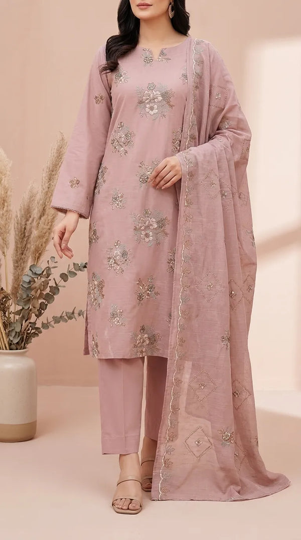 3 PC Unstitched Lawn Suit US646259
