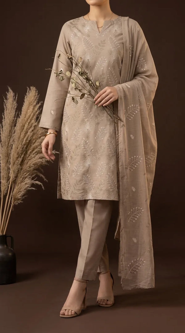 3 PC Unstitched Lawn Suit US646407