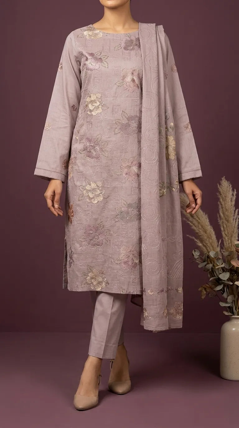 3 PC Unstitched Lawn Suit US646507