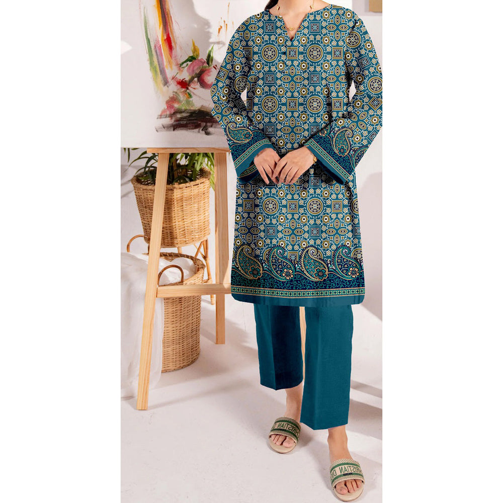 Unstitched Printed Slub Khaddar Shirt UW5009