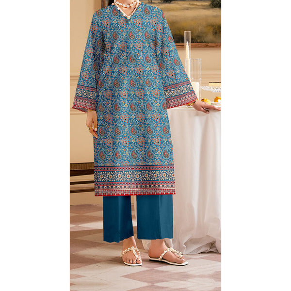 Unstitched Printed Slub Khaddar Shirt UW5011
